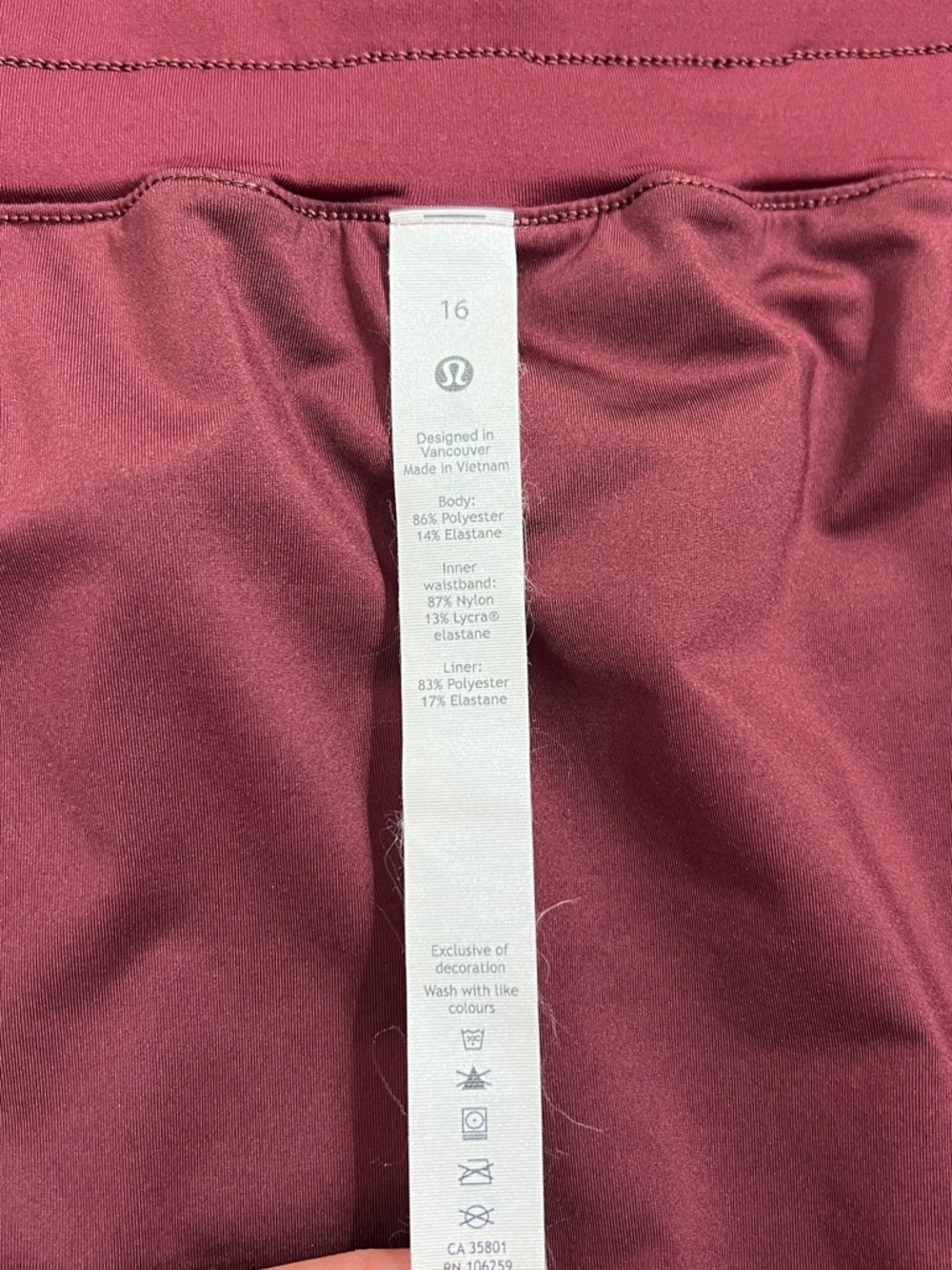 Lululemon NWOT Track That Mid-Rise Lined Short 5" Red Merlot - Picture 7 of 8
